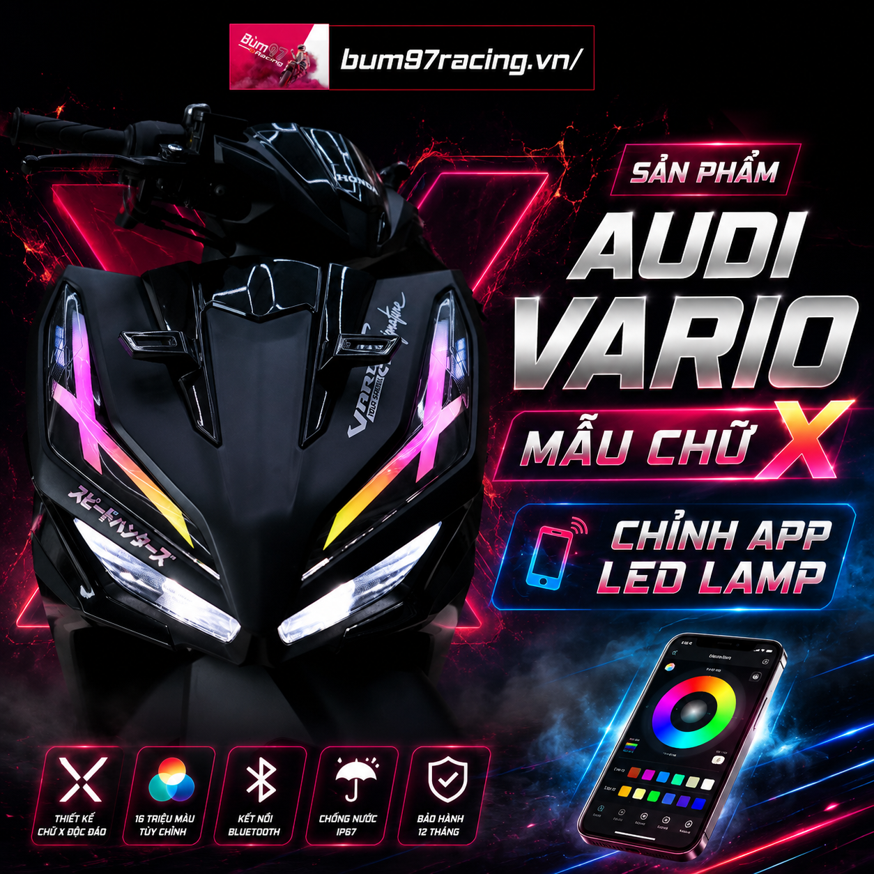 AUDI MẪU X VARIO CHỈNH APP LED LAMP