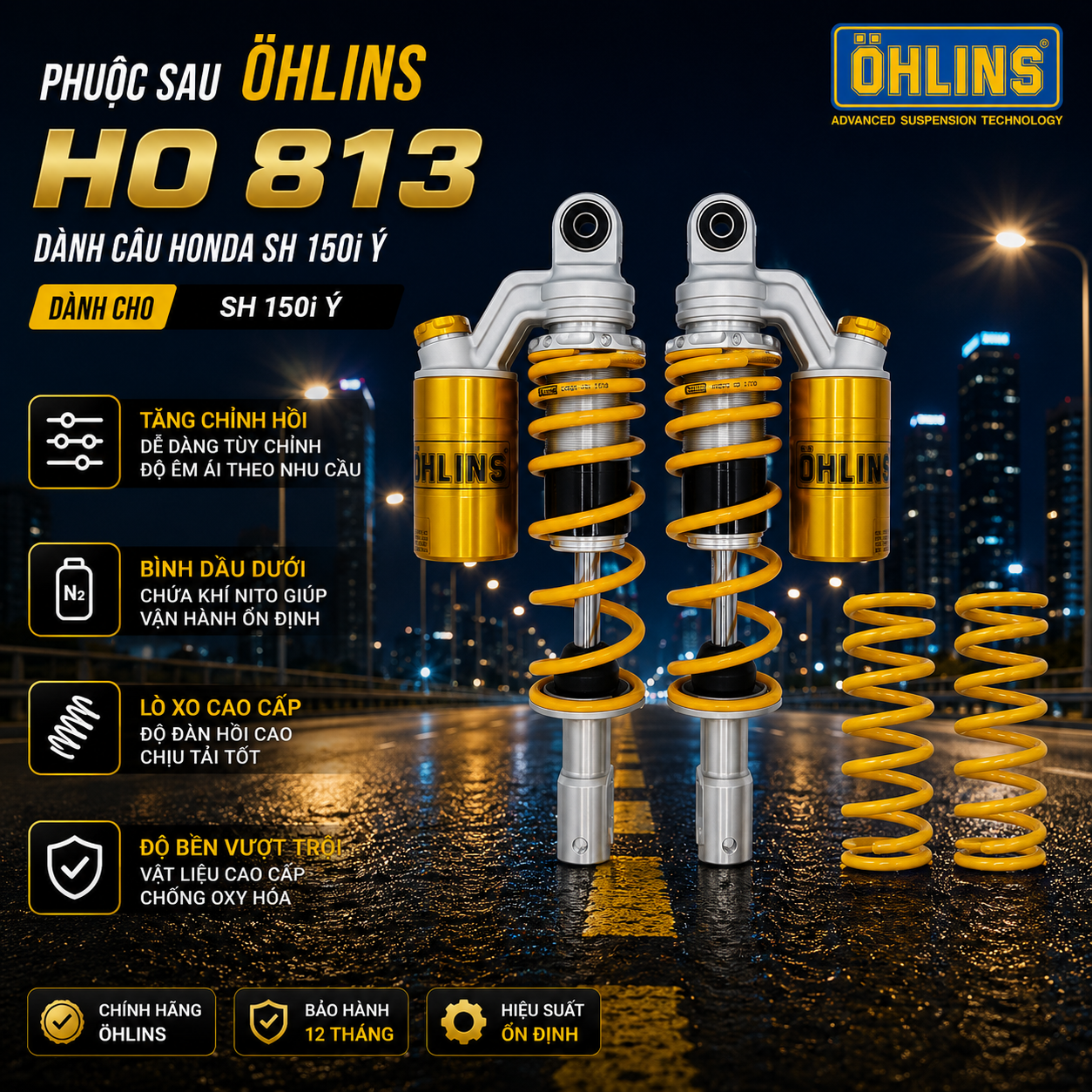 Phuộc OHLINS Honda SH 150i 300i