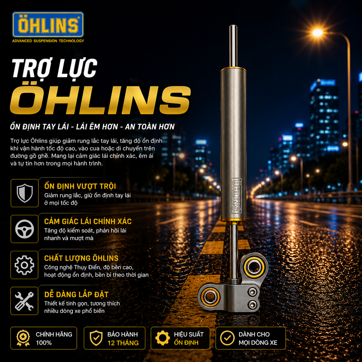 TRỢ LỰC OHLINS 120mm