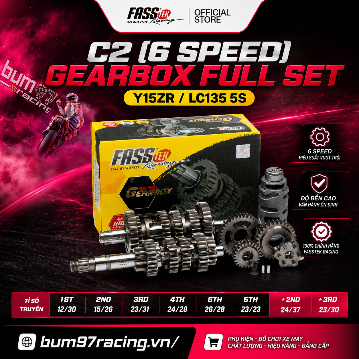 Số Đấu 6 SPEED Y15ZR/LC5S GEARBOX FULL SET
