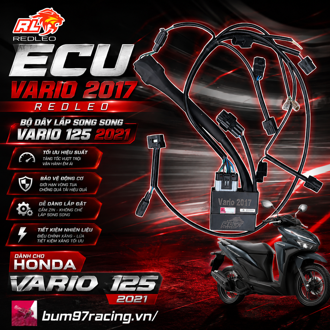 ECU VARIO REDLEO + Bộ Dây Lắp Song Song