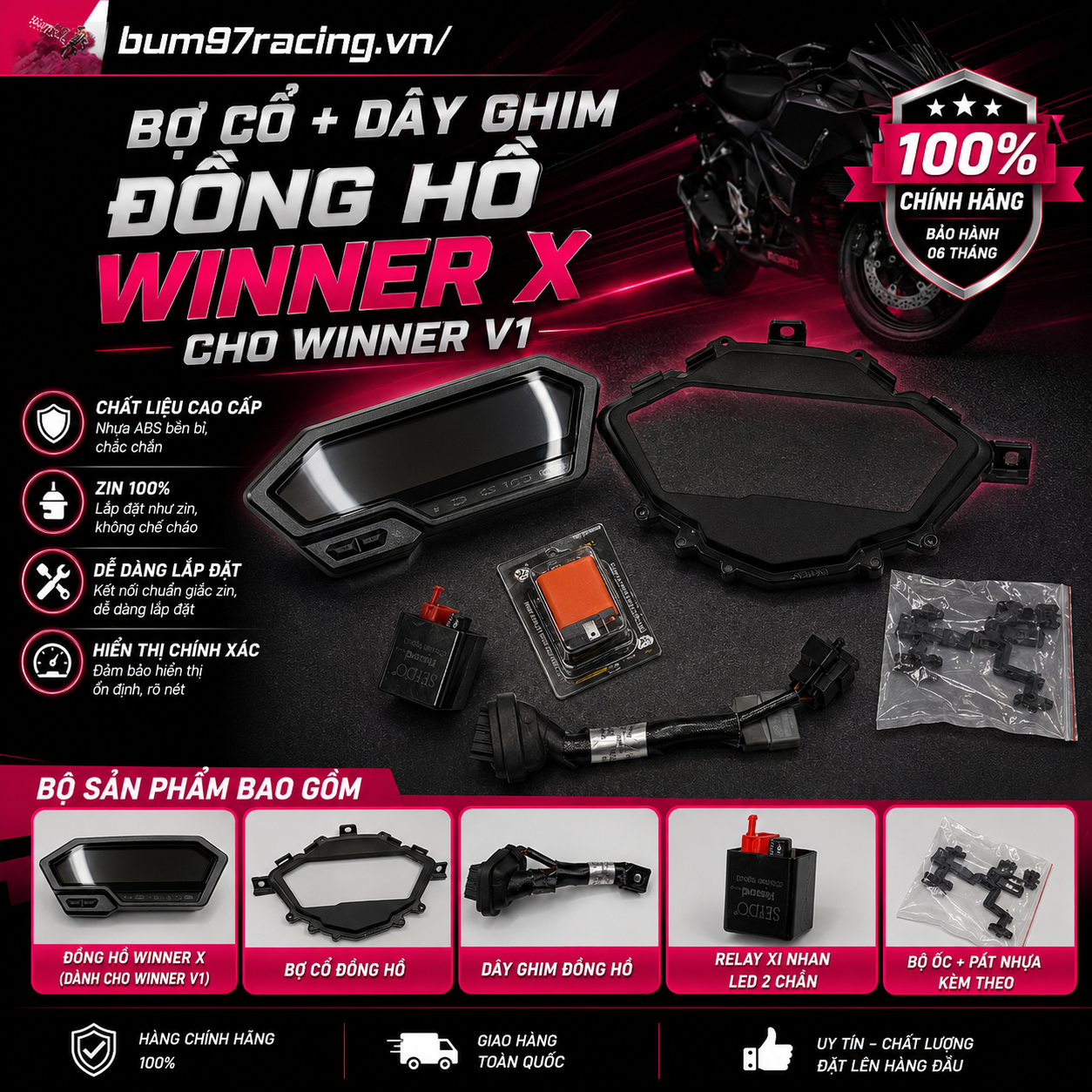 Bợ Cổ + Dây Ghim Đồng Hồ WINNER X Cho WINNER V1