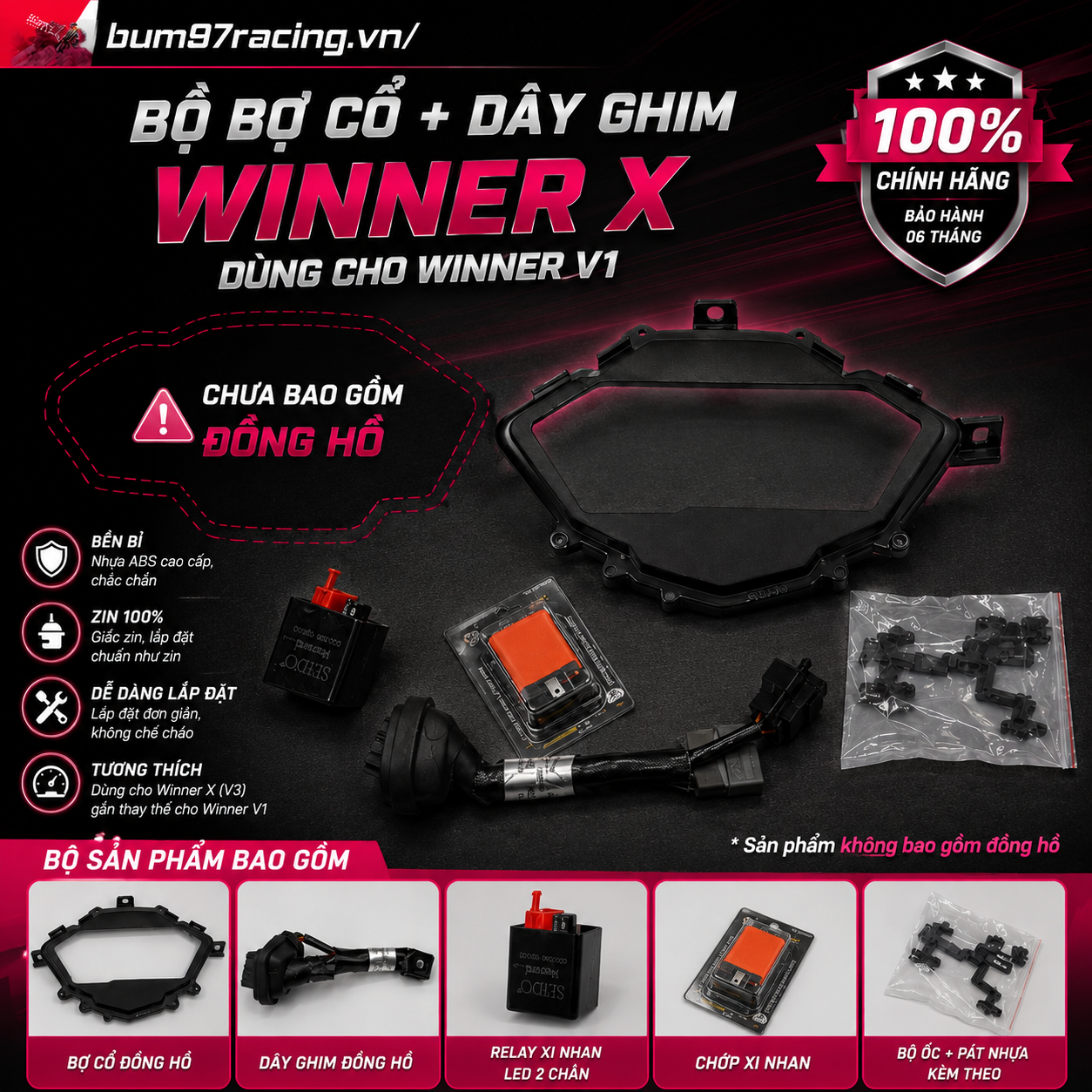Bợ Cổ + Dây Ghim Đồng Hồ WINNER X Cho WINNER V1
