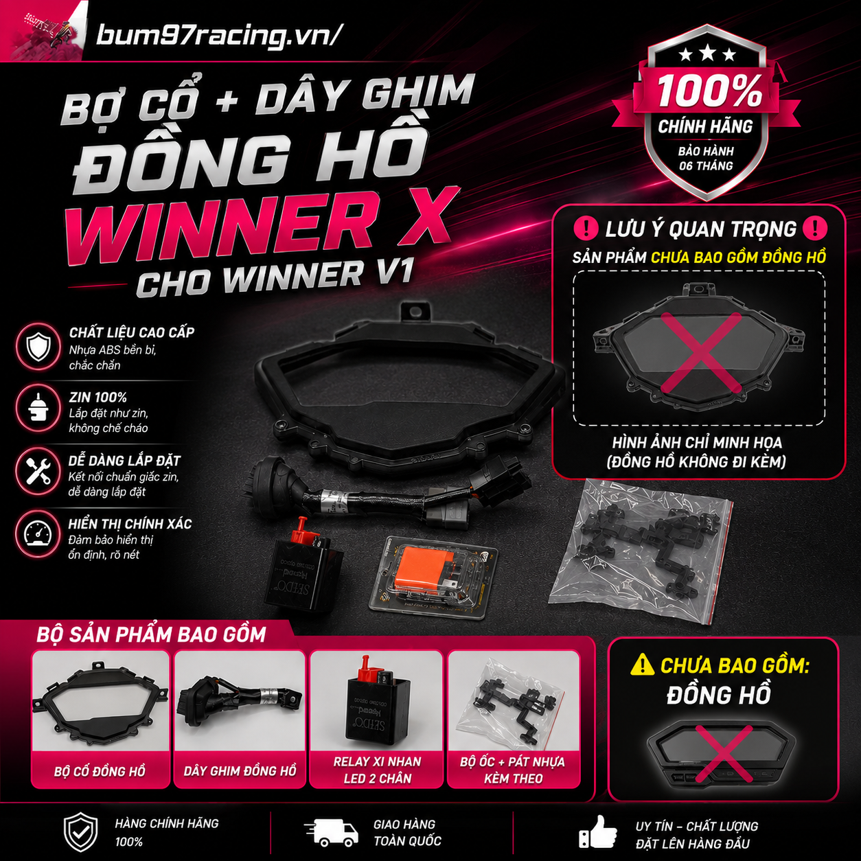 Bợ Cổ + Dây Ghim Đồng Hồ WINNER X Cho WINNER V1
