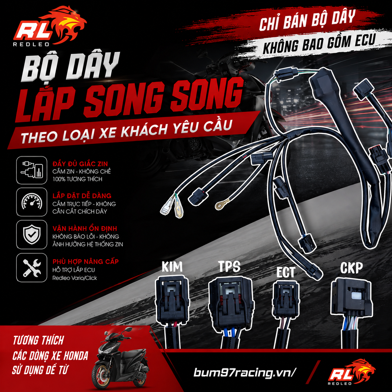 ECU VARIO REDLEO + Bộ Dây Lắp Song Song