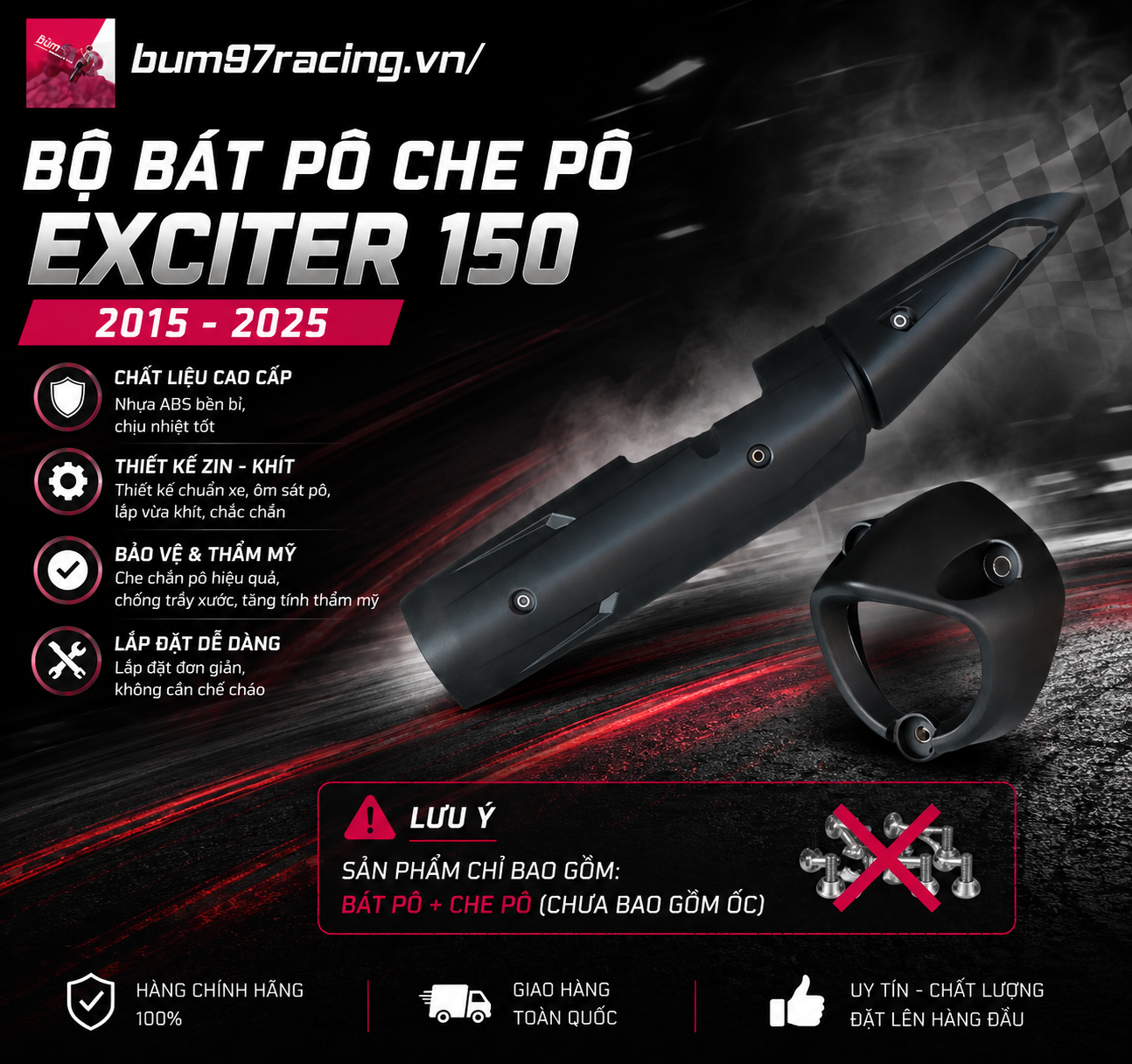 Bộ Bát Pô Che Pô EXCITER 150 2015-2025