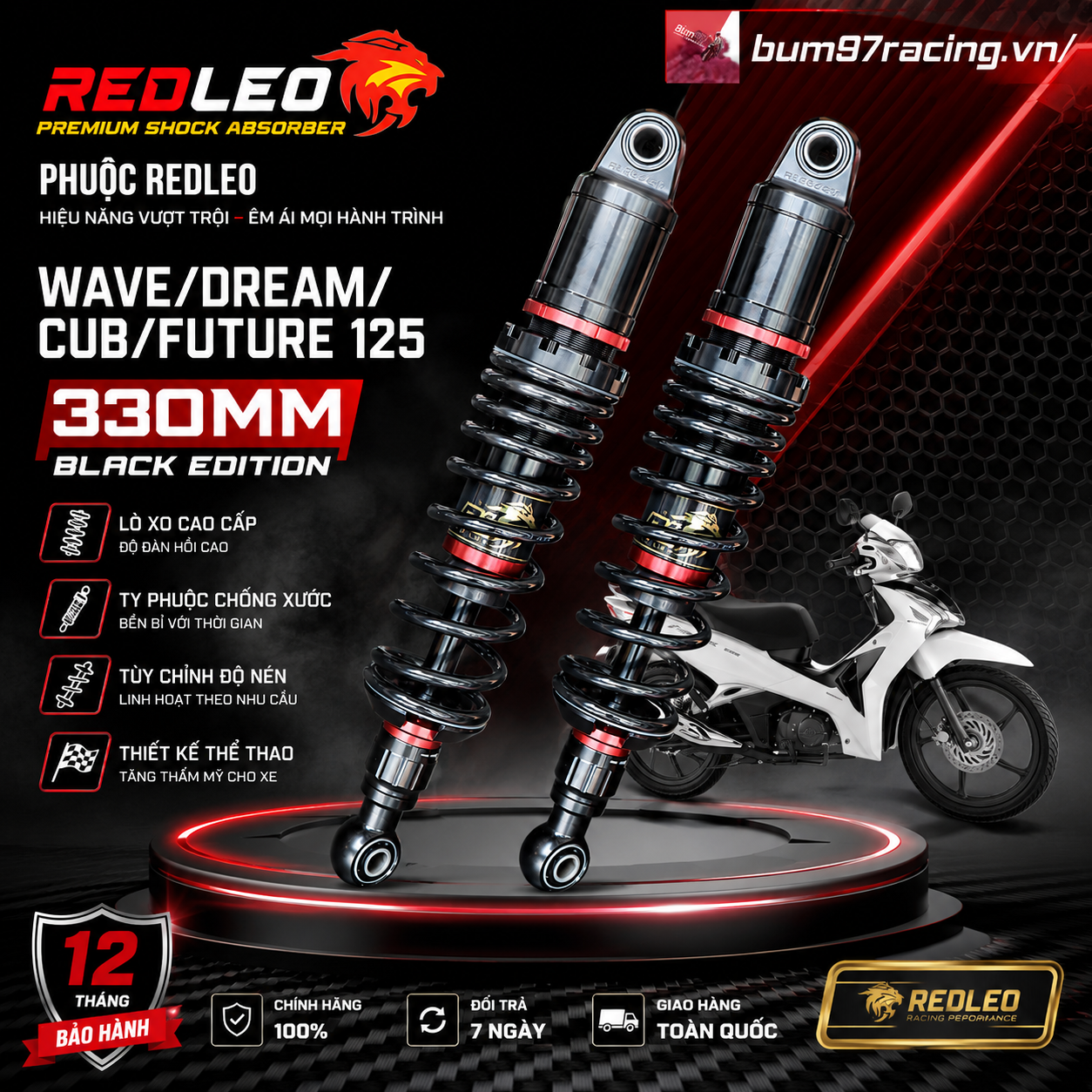 Phuộc REDLEO Wave/Dream/CUB/Future 125