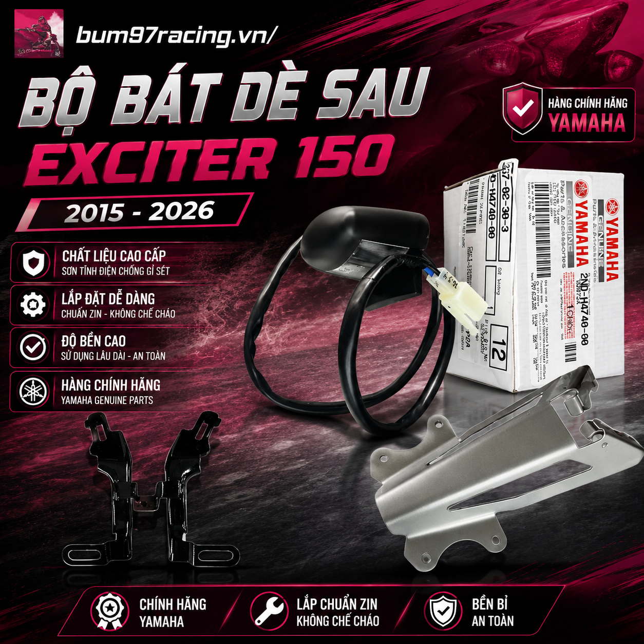 Bộ Bát Dè Sau Exciter 150 2015-2026