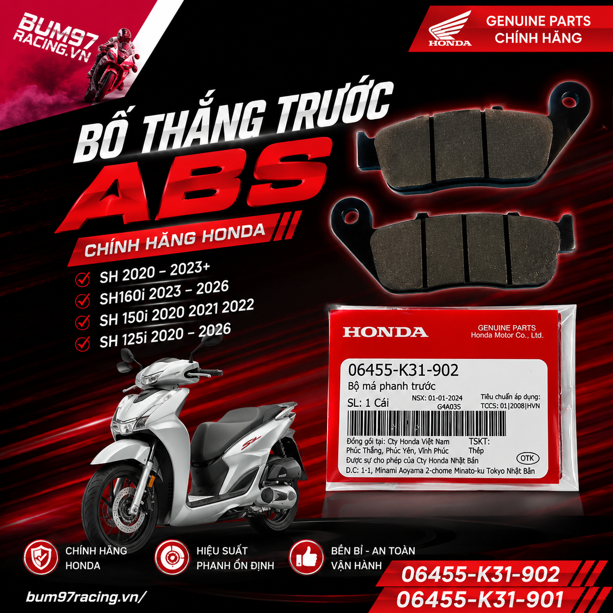 Bố Thắng SH 150i 160i