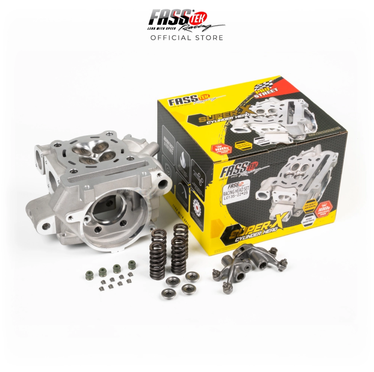 VỎ ĐẦU FASSTEK RACING V3 CHO EXCITER 150/135 ( Chưa CNC PORTING )