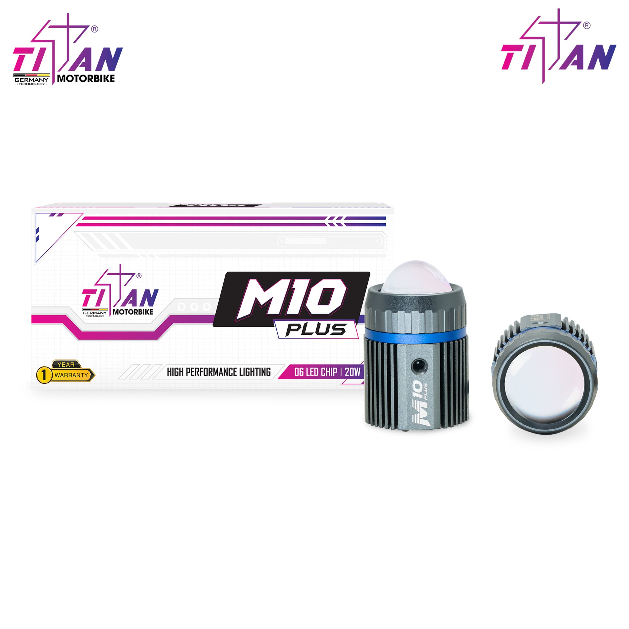 ĐÈN TRỢ SÁNG BLACK TITAN MOTO M10 PLUS