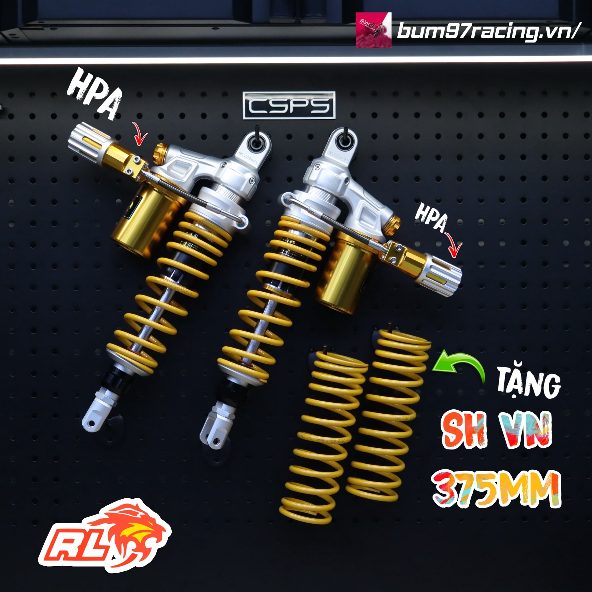 Phuộc REDLEO SH VIỆT NAM BÌNH DẦU TRÊN + HPA