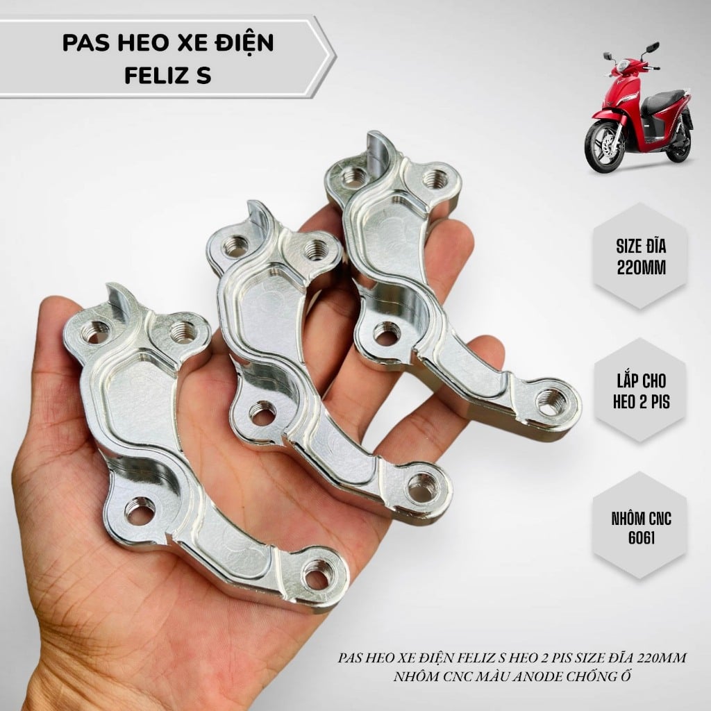 BÁT HEO BREMBO 2P ĐĨA 220mm CHO Feliz VINFAT
