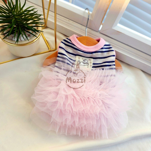 Áo đôi kẻ sọc kiểu Nhật Bản cho chó mèo