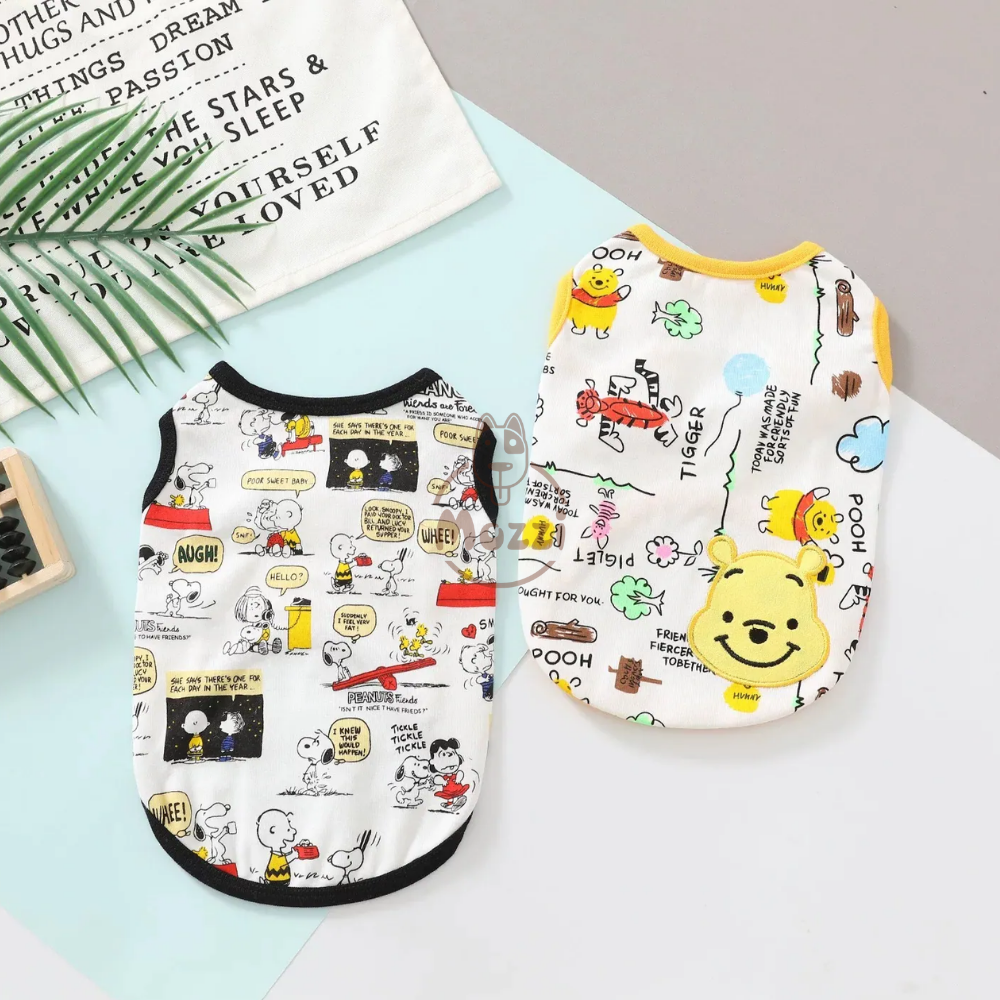 Áo ba lỗ Snoopy Pooh cho chó mèo
