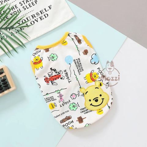 Áo ba lỗ Snoopy Pooh cho chó mèo