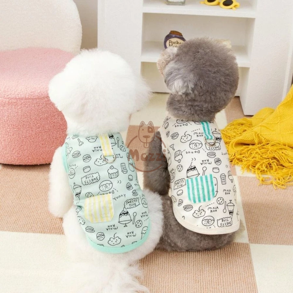 Áo ba lỗ Bilcut túi hình gấu cho chó mèo