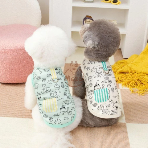 Áo ba lỗ Bilcut túi hình gấu cho chó mèo