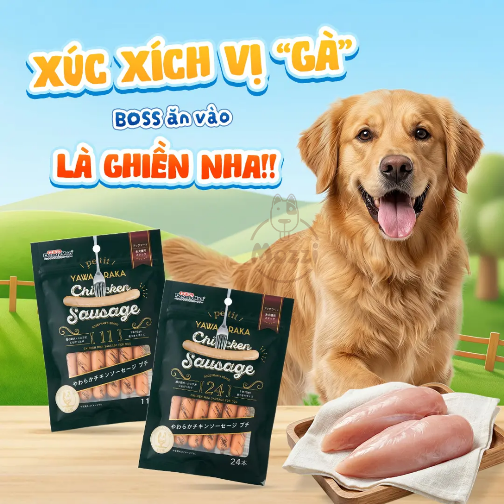 Xúc Xích Gà Mini Cho Chó Doggyman