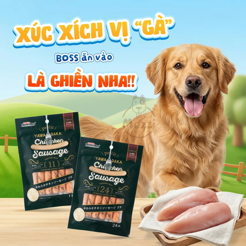 Xúc Xích Gà Mini Cho Chó Doggyman