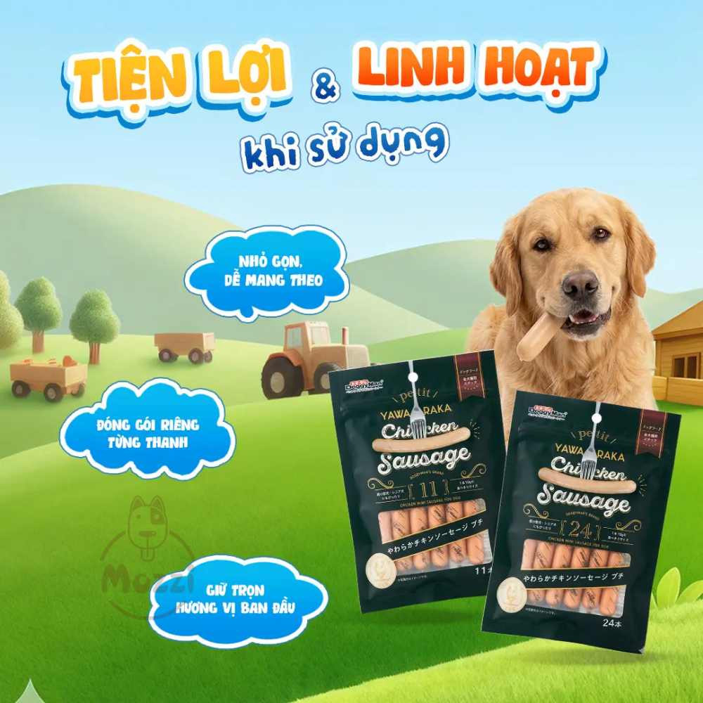 Xúc Xích Gà Mini Cho Chó Doggyman