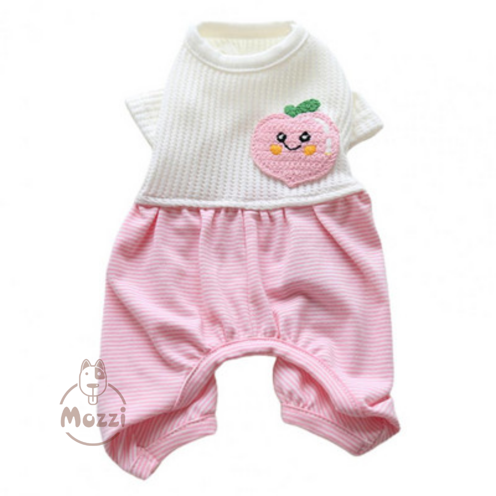 Áo liền chân thêu hình trái cây Petstyle cho chó mèo