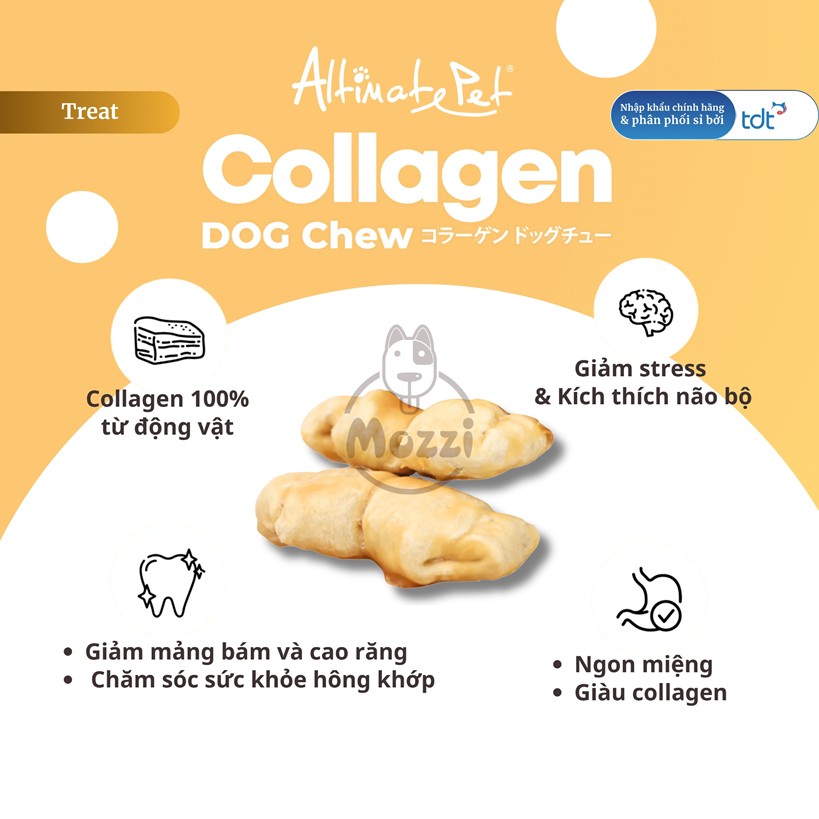 Snack cho chó Gặm sạch răng Collagen Altimate gói 90gr