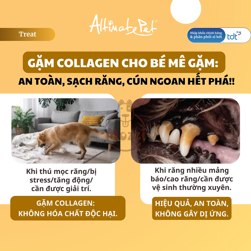 Snack cho chó Gặm sạch răng Collagen Altimate gói 90gr