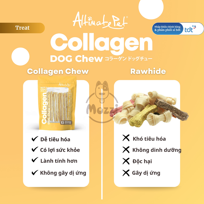 Snack cho chó Gặm sạch răng Collagen Altimate gói 90gr