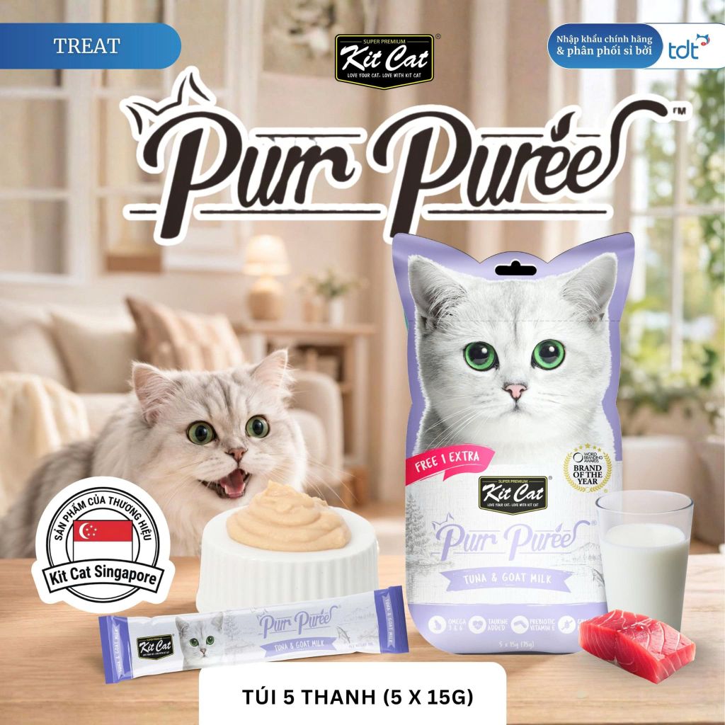 Súp Thưởng Cho Mèo KitCat PurrPuree Dạng Thanh