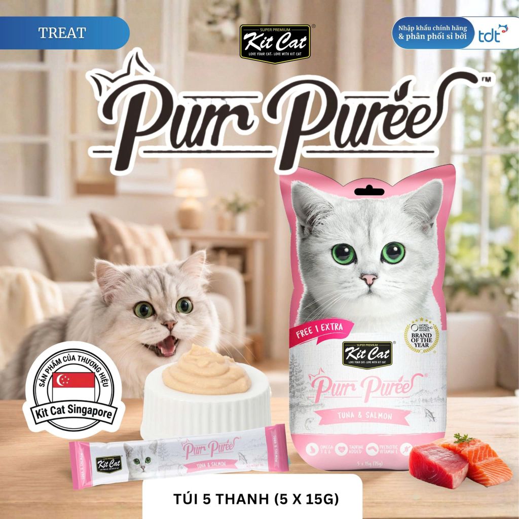 Súp Thưởng Cho Mèo KitCat PurrPuree Dạng Thanh