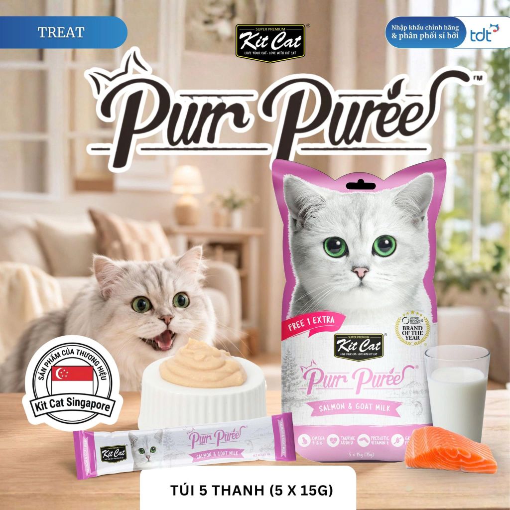 Súp Thưởng Cho Mèo KitCat PurrPuree Dạng Thanh