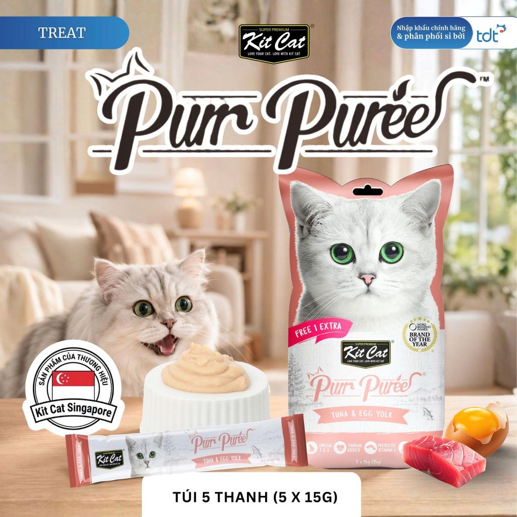 Súp Thưởng Cho Mèo KitCat PurrPuree Dạng Thanh
