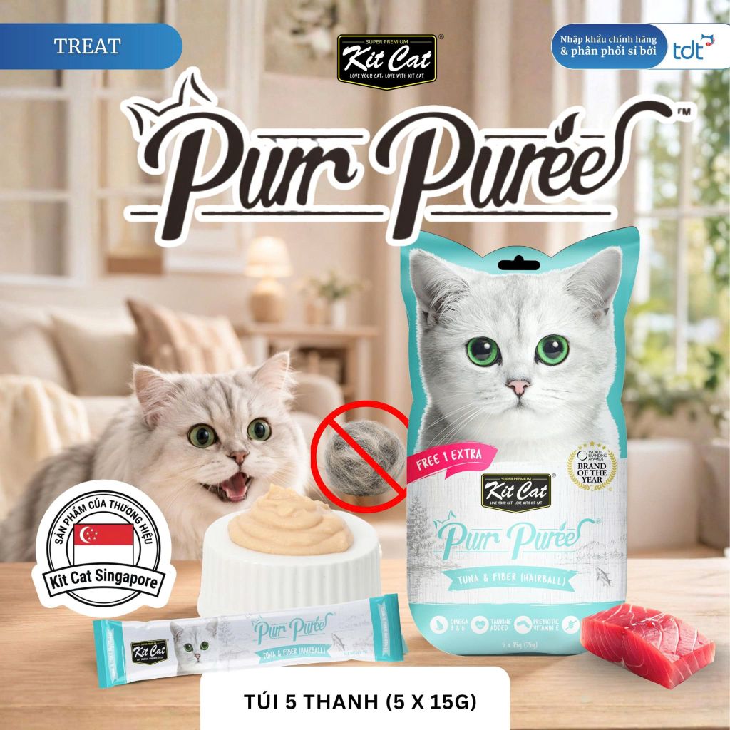 Súp Thưởng Cho Mèo KitCat PurrPuree Dạng Thanh