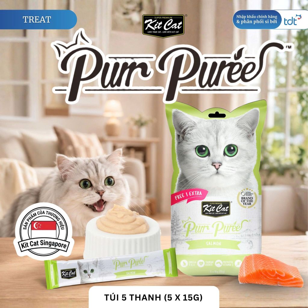 Súp Thưởng Cho Mèo KitCat PurrPuree Dạng Thanh