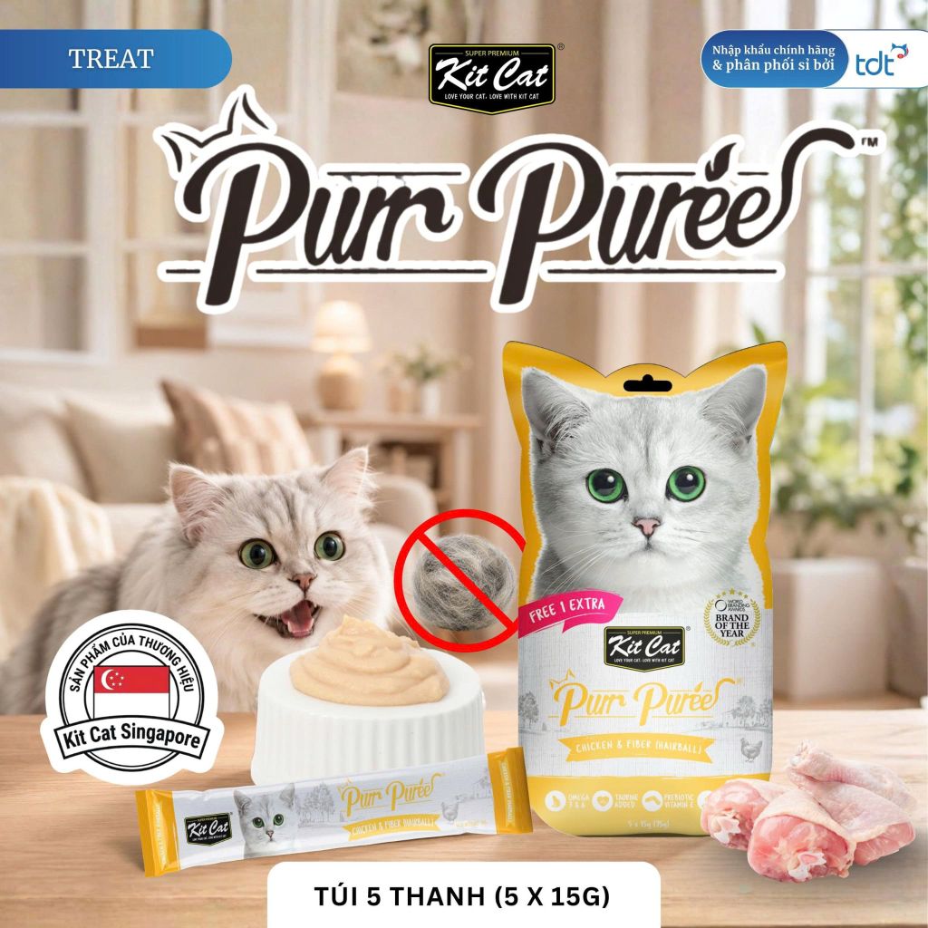 Súp Thưởng Cho Mèo KitCat PurrPuree Dạng Thanh