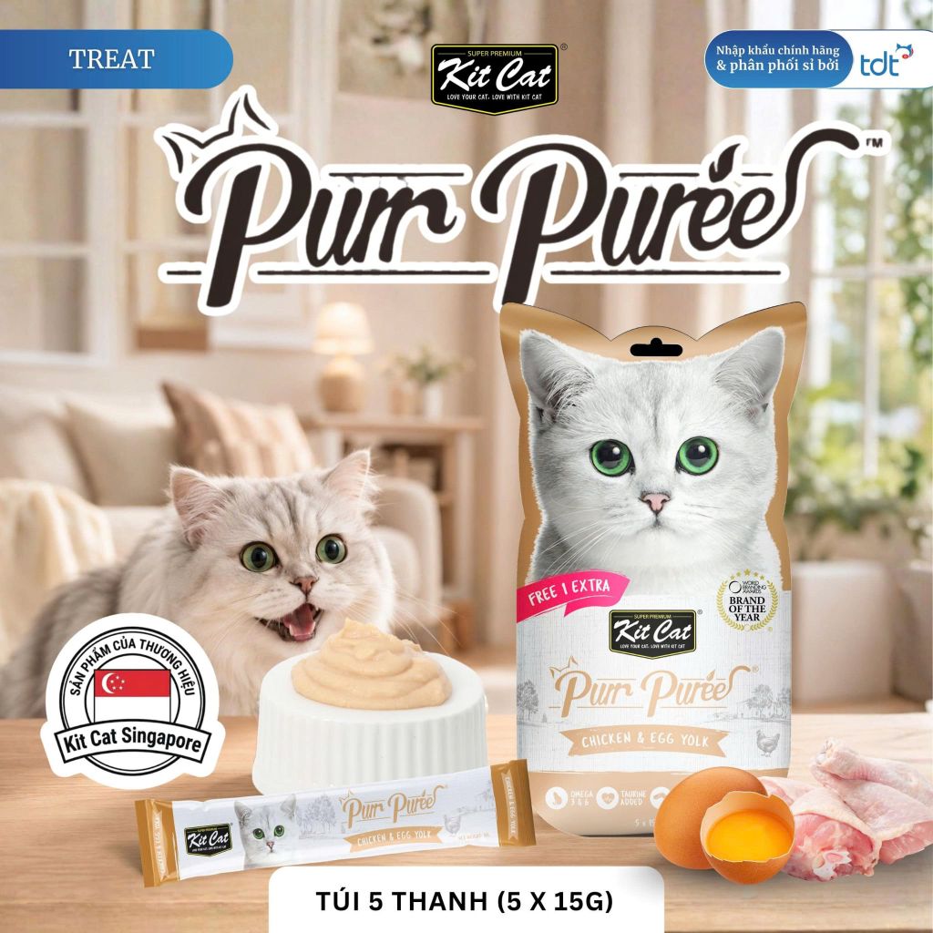 Súp Thưởng Cho Mèo KitCat PurrPuree Dạng Thanh