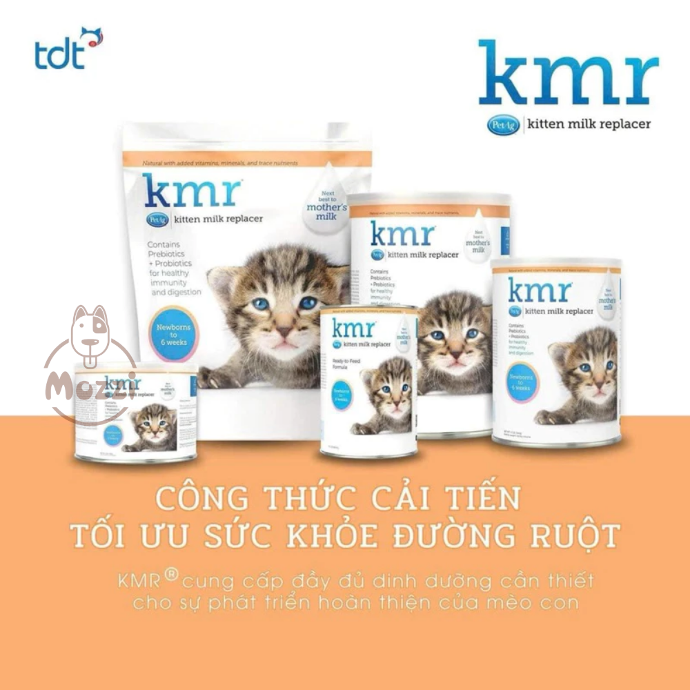 Sữa bột KMR Kitten Milk Replacer Powder PetAg Lon 170g 340g 749g | Túi 2.27kg cho mèo sơ sinh