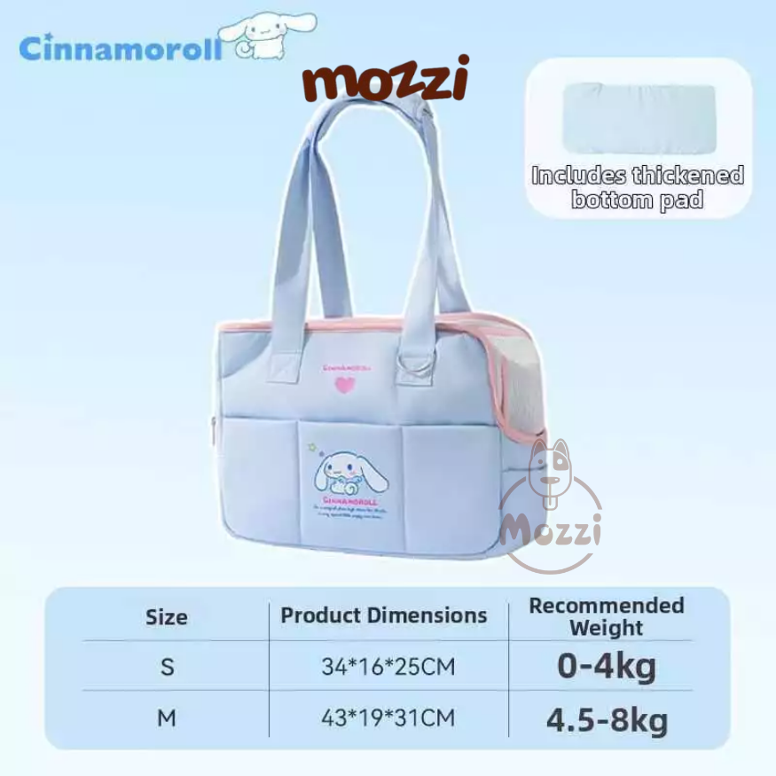 Túi Xách Vận Chuyển Chó Mèo Hello Kitty - Cinamoroll Dễ Thương Combo 3 Món