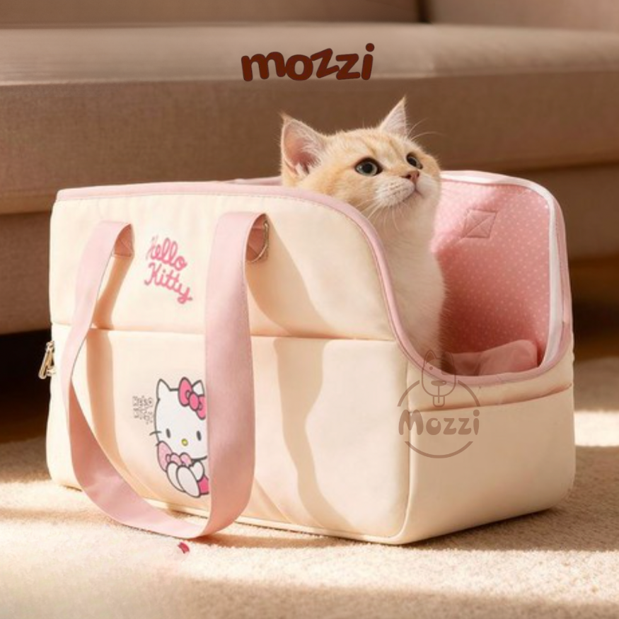 Túi Xách Vận Chuyển Chó Mèo Hello Kitty - Cinamoroll Dễ Thương Combo 3 Món