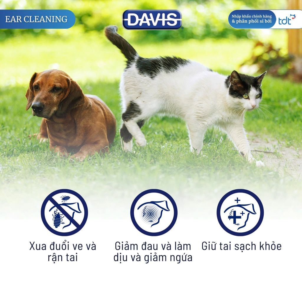 [Date 9/26]Kem vệ sinh tai chó mèo Davis Manufacturing Earmed Mite Lotion 59ml