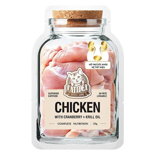 Pate Catidea Cho Mèo Làm Từ Thịt Thật Cao Cấp Cùng Dầu Nhuyễn Thể Krill Oil