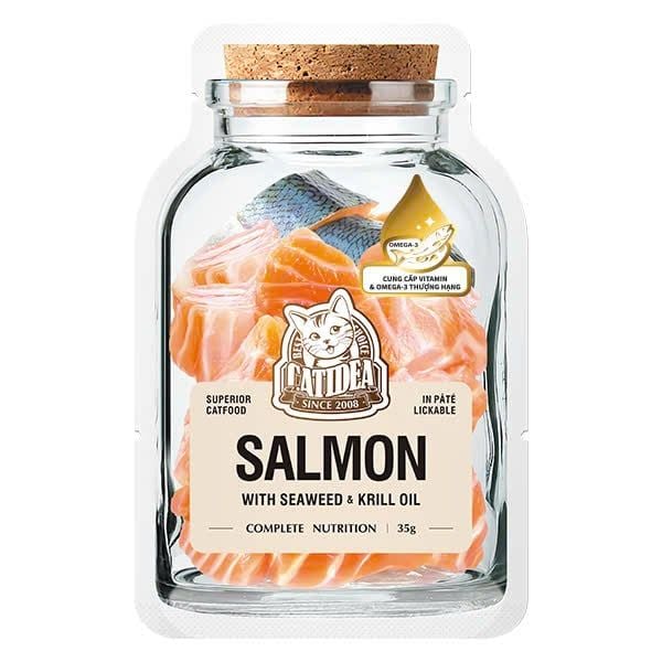 Pate Catidea Cho Mèo Làm Từ Thịt Thật Cao Cấp Cùng Dầu Nhuyễn Thể Krill Oil