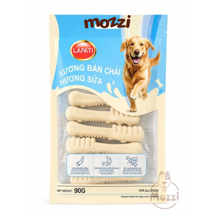 Bánh Thưởng Cho Chó INU Fonti Lapati Xương Gặm Bàn Chải 90g