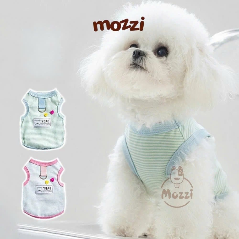 Áo Ba Lỗ Baby Lucky có khoen dắt cho chó mèo