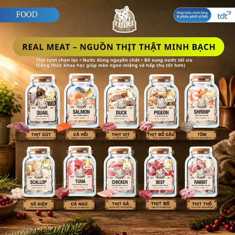 Pate Catidea Cho Mèo Làm Từ Thịt Thật Cao Cấp Cùng Dầu Nhuyễn Thể Krill Oil