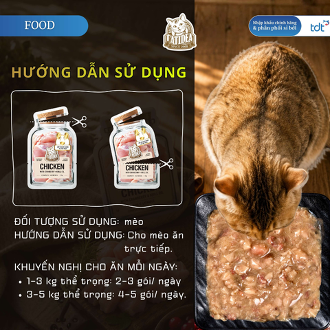 Pate Catidea Cho Mèo Làm Từ Thịt Thật Cao Cấp Cùng Dầu Nhuyễn Thể Krill Oil