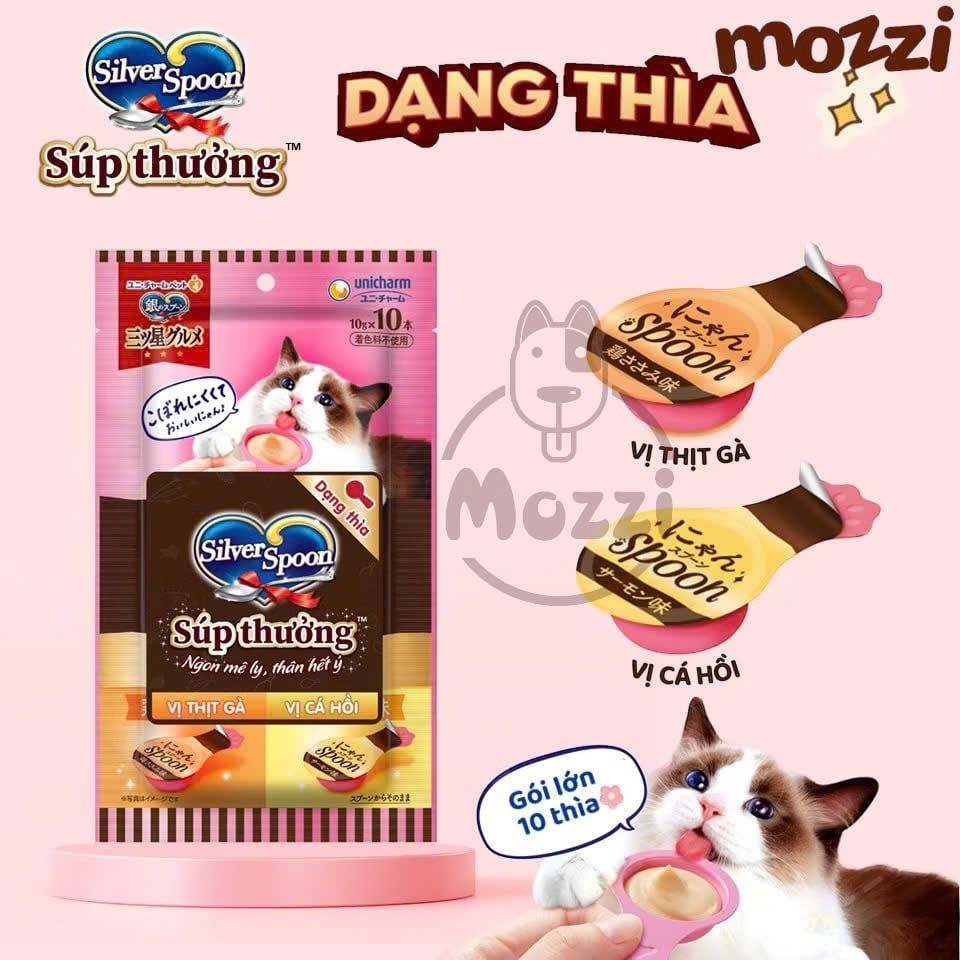[Bịch 100gr] Súp thưởng Silver Spoon cho mèo dạng thìa