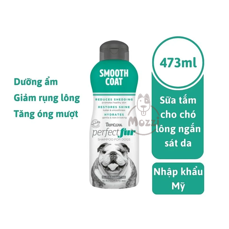 Sữa Tắm Tropiclean PerfectFur chăm sóc lông cho chó mèo Chai 473ml