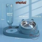  Chén bát ăn cho chó mèo Chống gù kèm nước tự động mặt mèo 